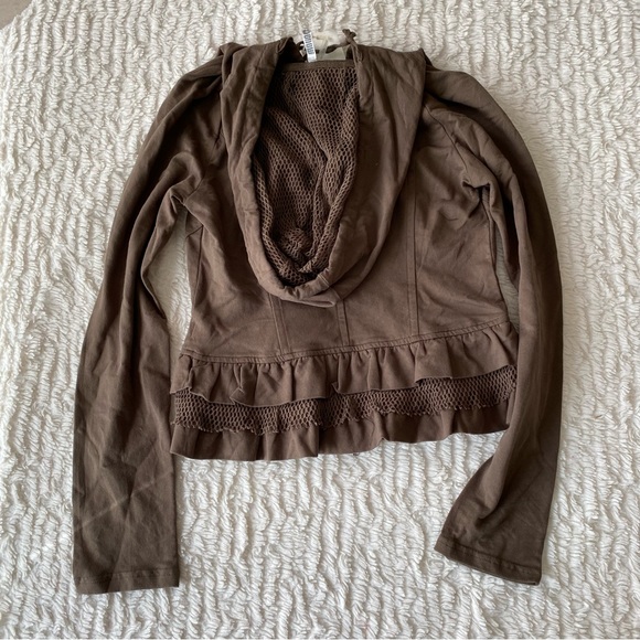 NWT Womans brown jacket  hoodie casual - Picture 3 of 6